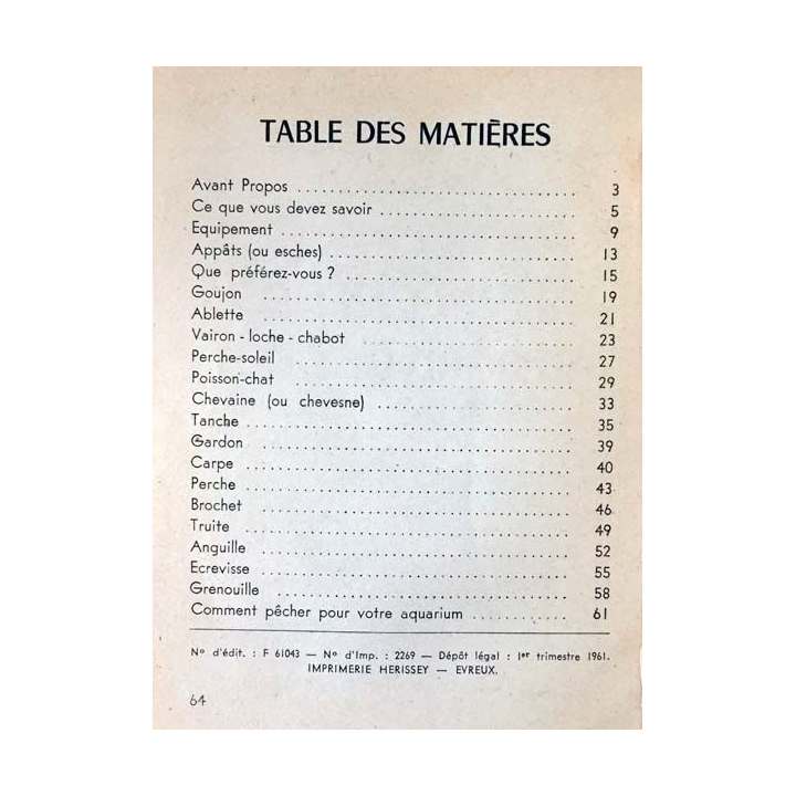 1. Le pêcheur au bord de l'eau de Jean Péqueux aux éditions Fleurus 1961