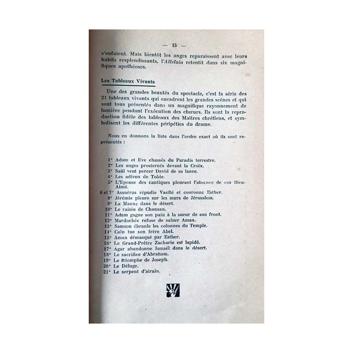 1. Théâtre de la passion Nancy livret officiel 1931 aux éditions Bailly & Wettstein