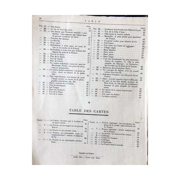 1. Géographie cours élémentaire de Jean Brunhes aux éditions Mame