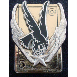 5° RHC : insigne métallique du 5° régiment d'hélicoptères de combat type 2 de fabrication Drago G. 2863
