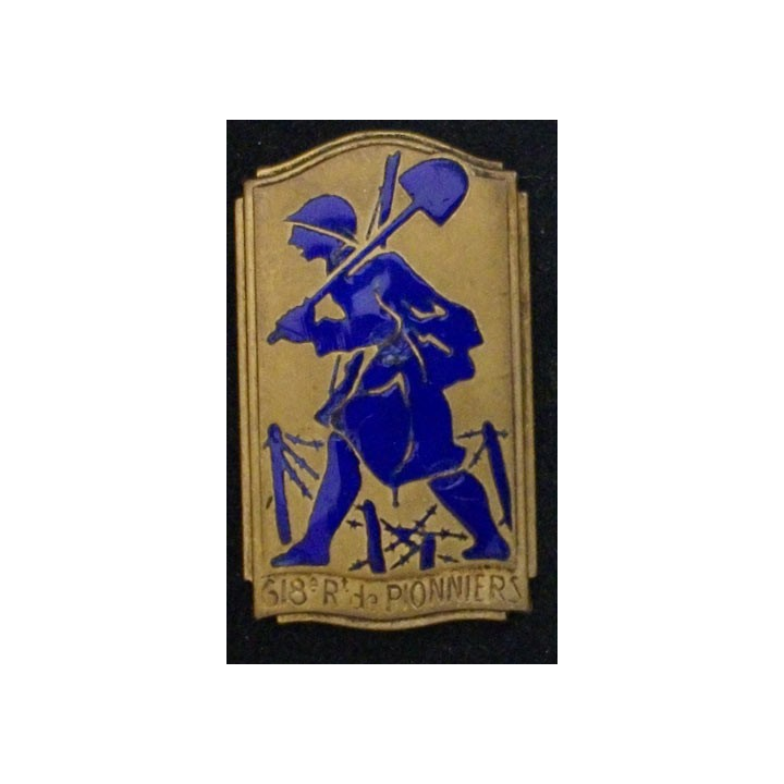 618° RP : 618° régiment de pionniers de fabrication Drago Béranger en émail