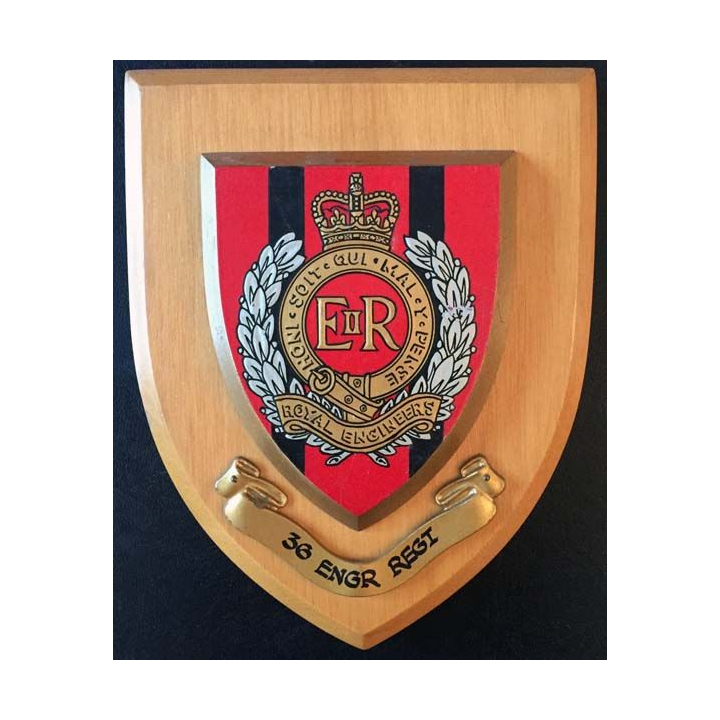 Cadre de l'insigne du 36 régiment du génie anglais