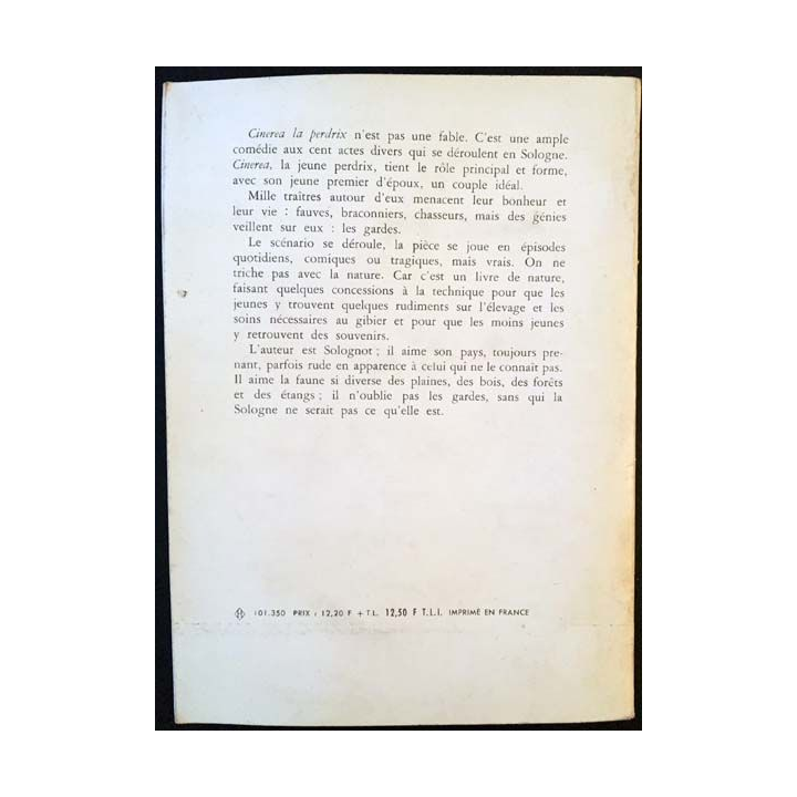 1. Cinerea la perdrix de Henri Lavalard aux éditions Fayard