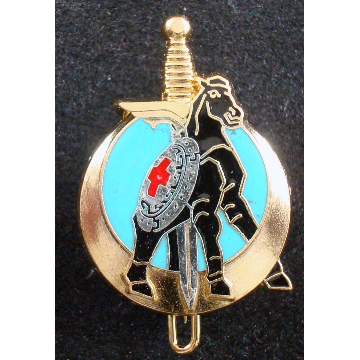 EH 2 - 67 : insigne métallique de l'escadron d'hélicoptères 2 - 67 Valmy de fabrication Delsart A. 922