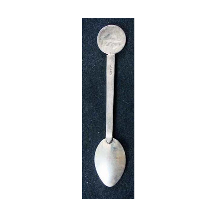 PETITE CUILLERE  : petite cuillère de collection argentée du Mexique fabrication ALpaca Mexico
