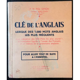 1. Clé de l'anglais de P.H Pol-Simon aux éditions librairie P. Ferran
