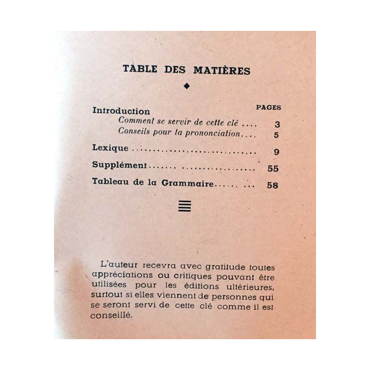 1. Clé de l'anglais de P.H Pol-Simon aux éditions librairie P. Ferran