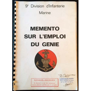 1. 9e Division d'Infanterie Marine memento sur l'emploi du génie