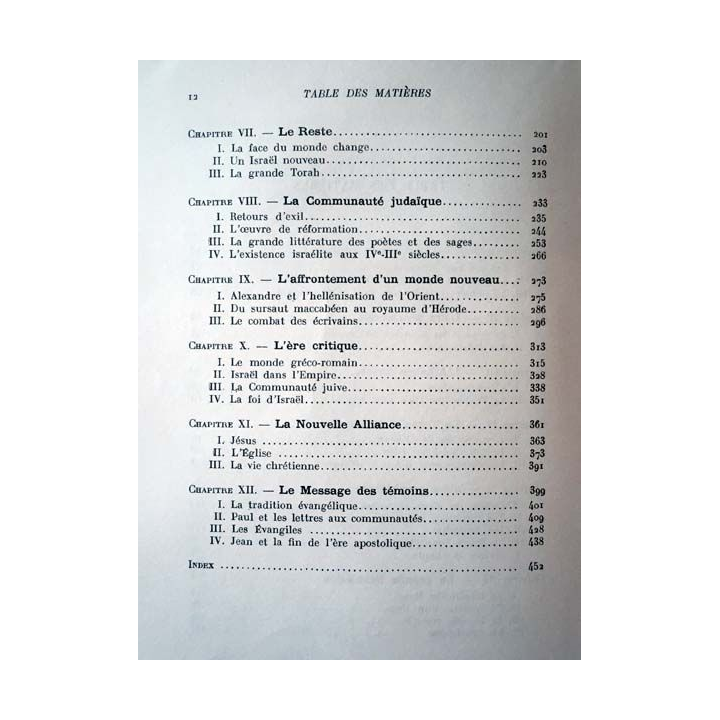1. La tradition biblique histoire des écrits sacrés du peuple de Dieu de Georges Auzou aux éditions de l'Orante