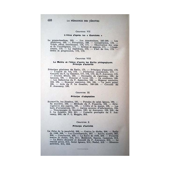 1. La pédagogie des Jésuites Ses principes - Son actualité de F. Charmot aux éditions Spes