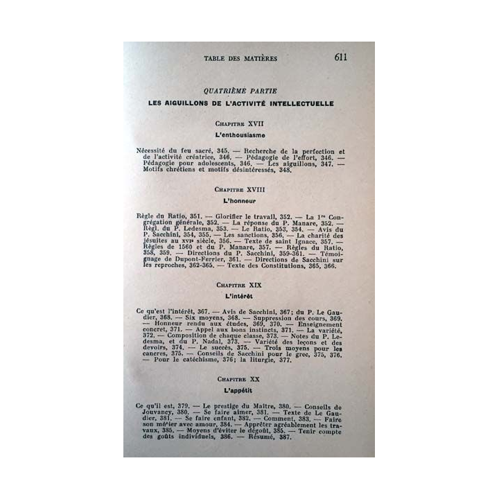 1. La pédagogie des Jésuites Ses principes - Son actualité de F. Charmot aux éditions Spes