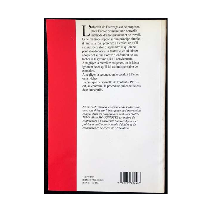 1. La pratique personnelle de l'enfant de Alain Mougniotte aux éditions Presses universitaires de Lyon