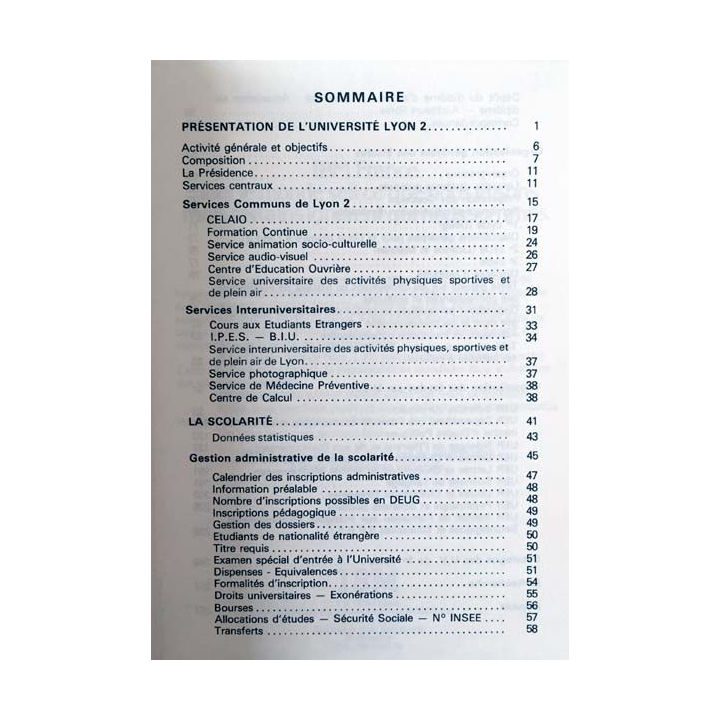 1. Université Lyon 2 1978-1979