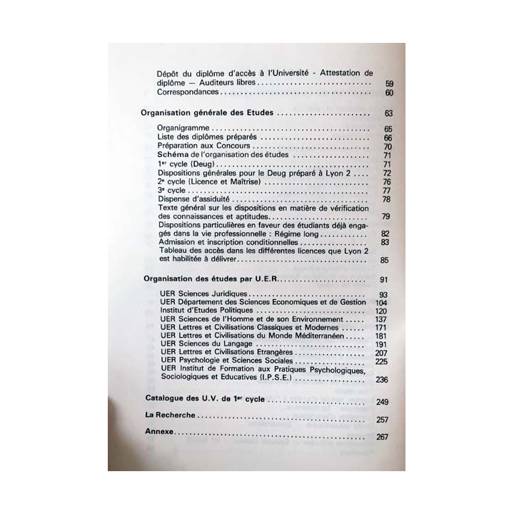 1. Université Lyon 2 1978-1979