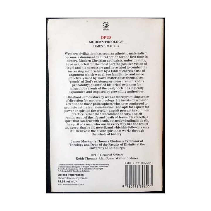 1. Modern theology a sense of direction de James P. Mackey aux éditions Oxford university press