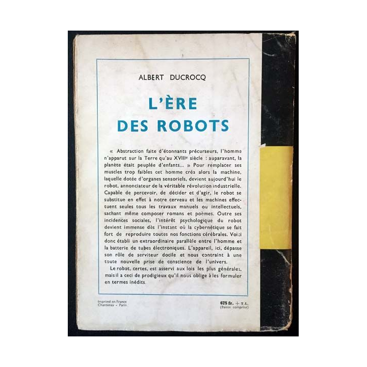 1. L'ère des robots de Albert Ducrocq aux éditions Julliard