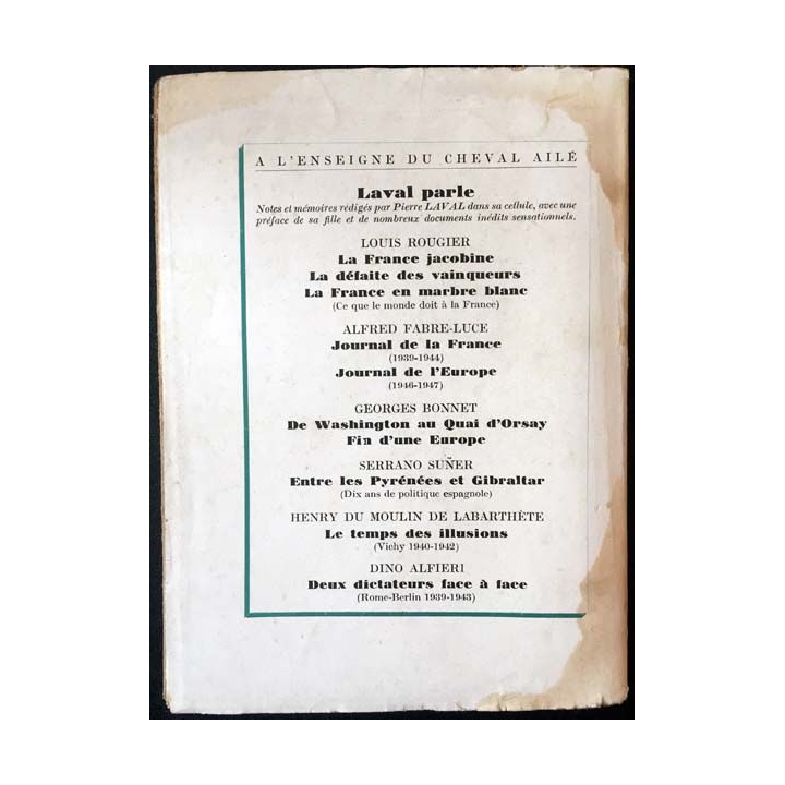 1. Mission secrète à Londres - Les accords Pétain-Churchill de Louis Rougier aux éditions du Cheval ailé