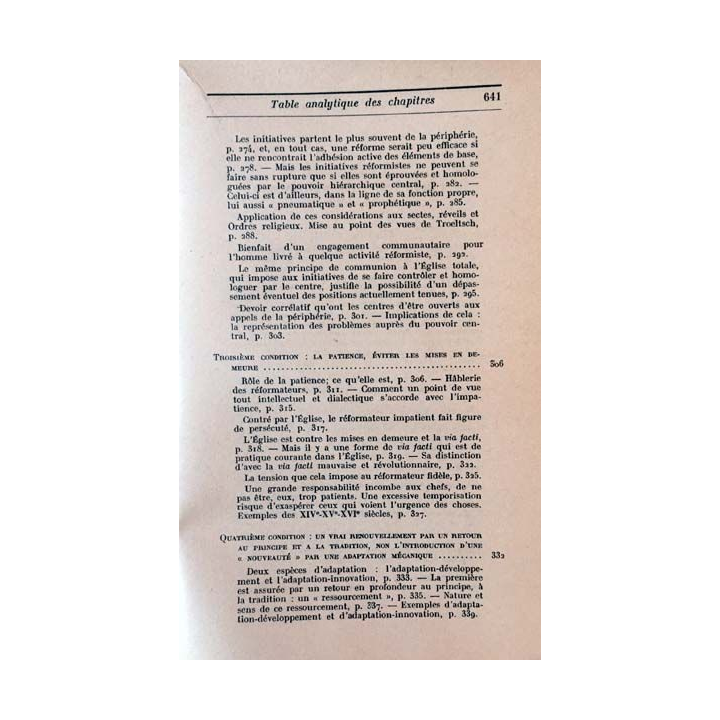 1. Vraie et fausse réforme dans l'Église de Yves M.-J. Congar aux éditions du Cerf 1950