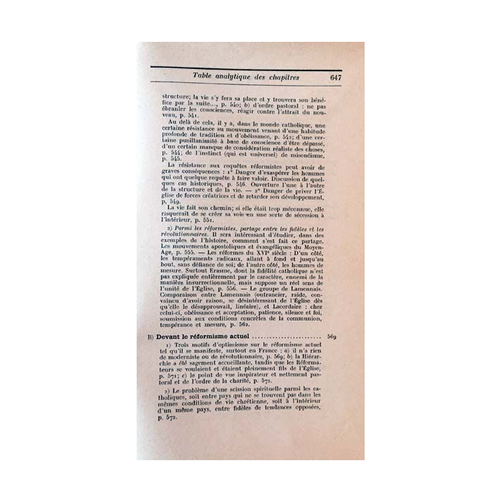 1. Vraie et fausse réforme dans l'Église de Yves M.-J. Congar aux éditions du Cerf 1950