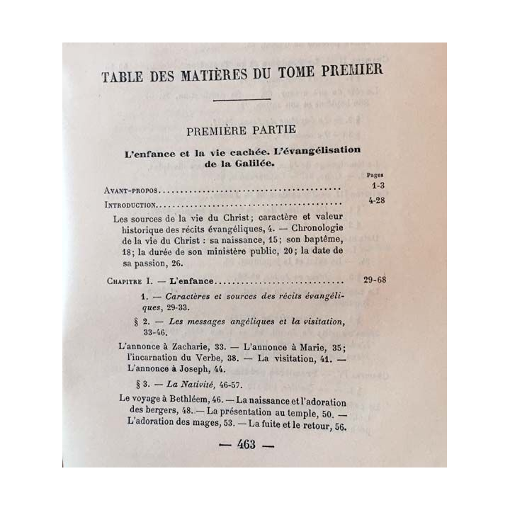 1. La vie et l'enseignement de Jésus Christ notre Seigneur Tome I de Jules Lebreton Édition Gabriel Beauchesne et ses fils