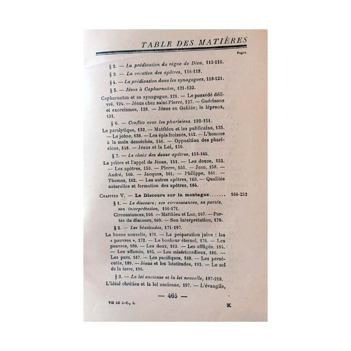 1. La vie et l'enseignement de Jésus Christ notre Seigneur Tome I de Jules Lebreton Édition Gabriel Beauchesne et ses fils
