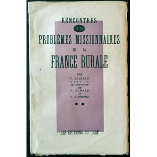 1. Rencontres problèmes missionnaires de la France rurale 17-18
