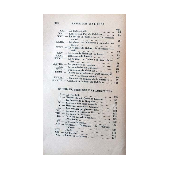 1. Les amours de Lancelot du Lac - Galehaut sire des îles lointaines de Jacques Boulenger aux éditions librairie Plon