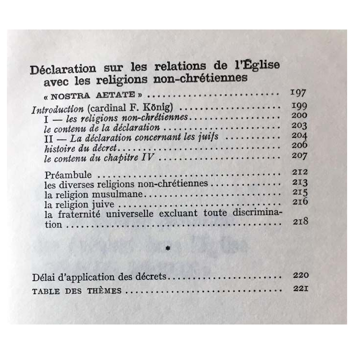 1. Les évêques La vie religieuse La formation des prêtres L'éducation chrétienne Les religions non-chrétiennes