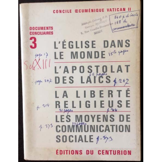 1. L'Église dans le monde L'apostolat des laïcs La liberté religieuse Les moyens de communication sociale