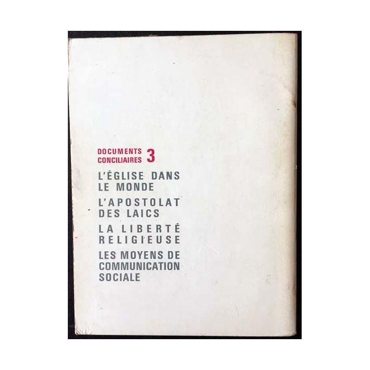 1. L'Église dans le monde L'apostolat des laïcs La liberté religieuse Les moyens de communication sociale
