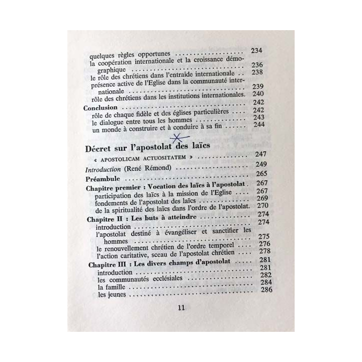 1. L'Église dans le monde L'apostolat des laïcs La liberté religieuse Les moyens de communication sociale