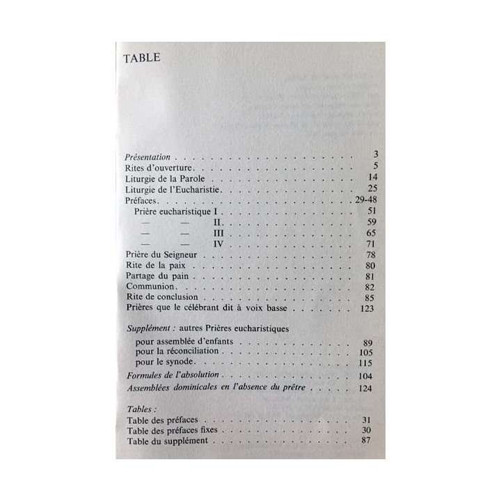 1. Missel pour les fidèles la liturgie de la messe aux éditions Mame