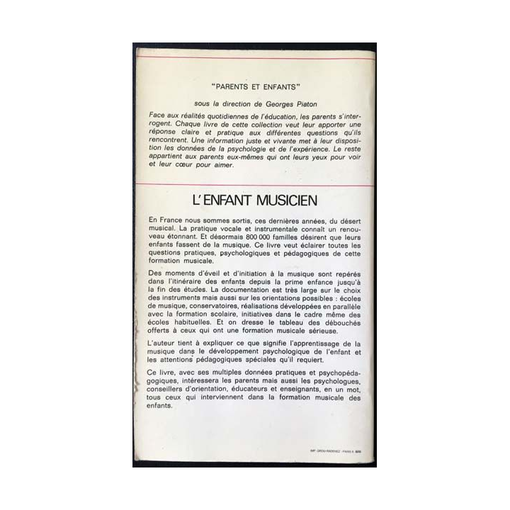 1. L'enfant musicien de Robert Solazzi aux éditions du Centurion