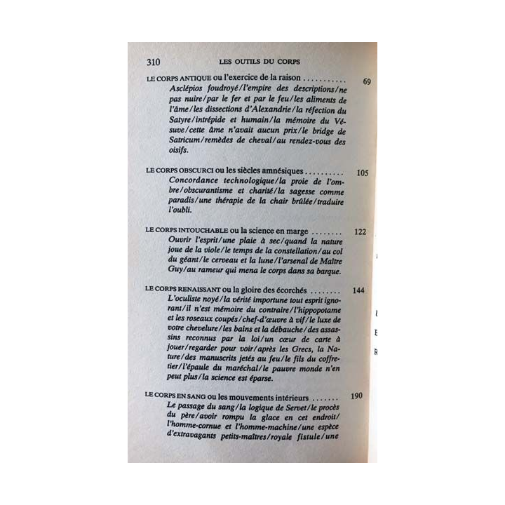 1. Les outils du corps soigner les hommes de André Velter et M-José Lamothe aux éditions Denoël/Gonthier