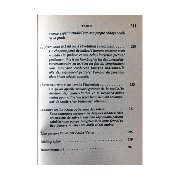 1. Les outils du corps soigner les hommes de André Velter et M-José Lamothe aux éditions Denoël/Gonthier