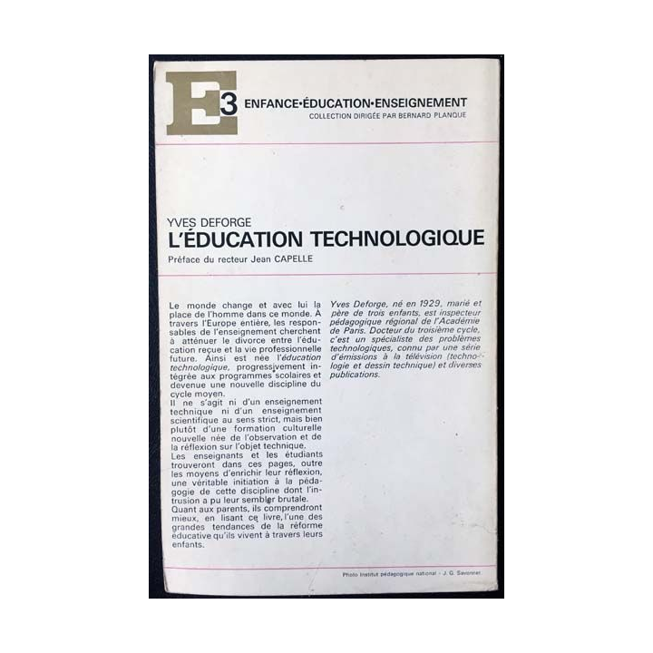 1. L'éducation technologie de Yves Deforge aux éditions Casterman