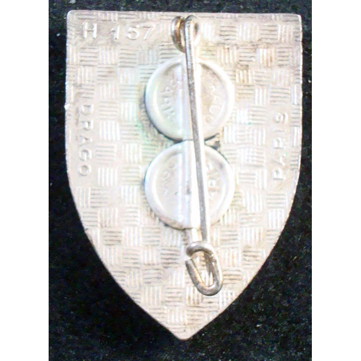 RCA : insigne du 6° régiment de chasseurs d'Afrique en émail de fabrication Drago Paris H. 157