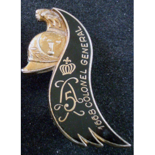 DRAGONS : insigne du 5° régiment de dragons "1668 Colonel Général" de fabrication Delsart G. 2058