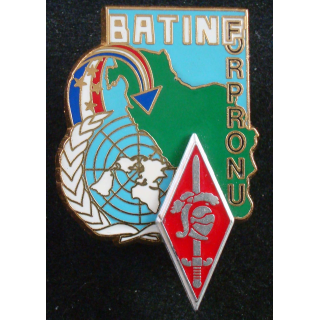 10° DB : insigne métallique de la 10° Division blindée BATINF FORPRONU de fabrication Delsart