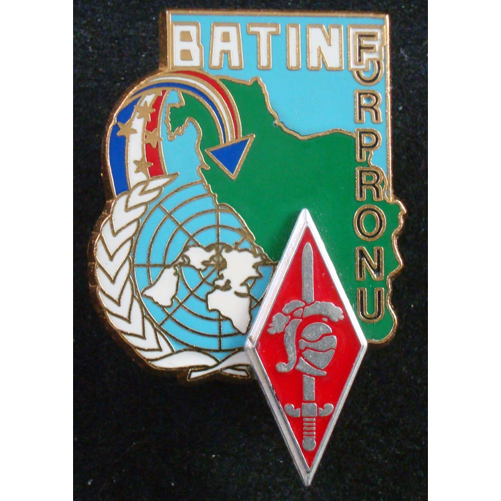 10° DB : insigne métallique de la 10° Division blindée BATINF FORPRONU de fabrication Delsart