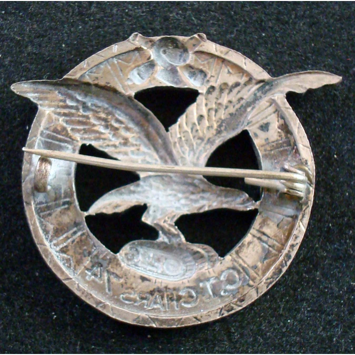CHARS : insigne métallique de la 74° Compagnie de transport de chars 74