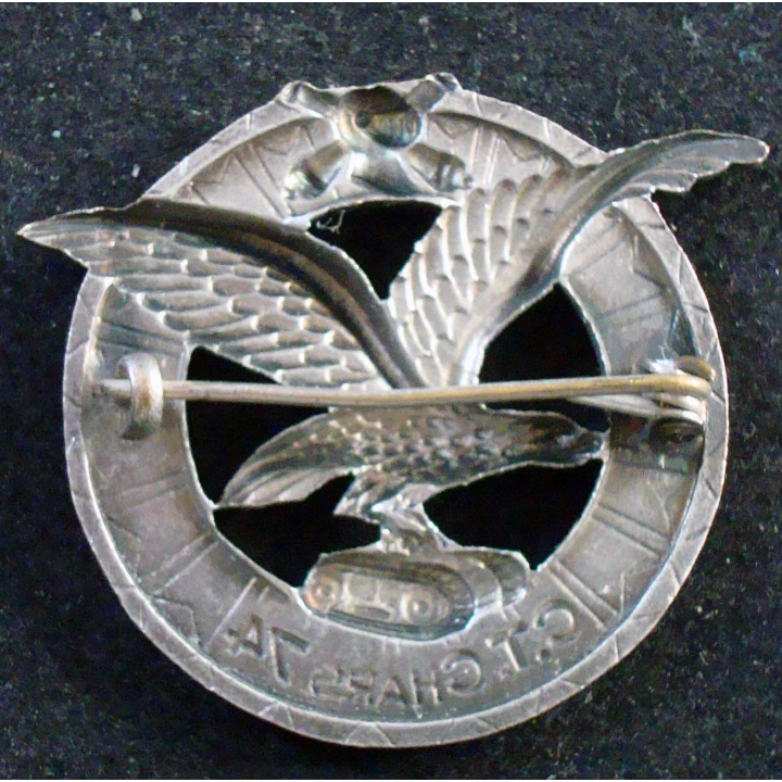 CHARS : insigne métallique de la 74° Compagnie de transport de chars 74