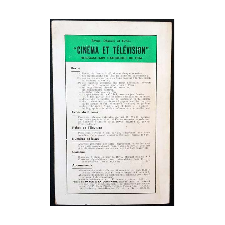 1. Analyse des films 1969