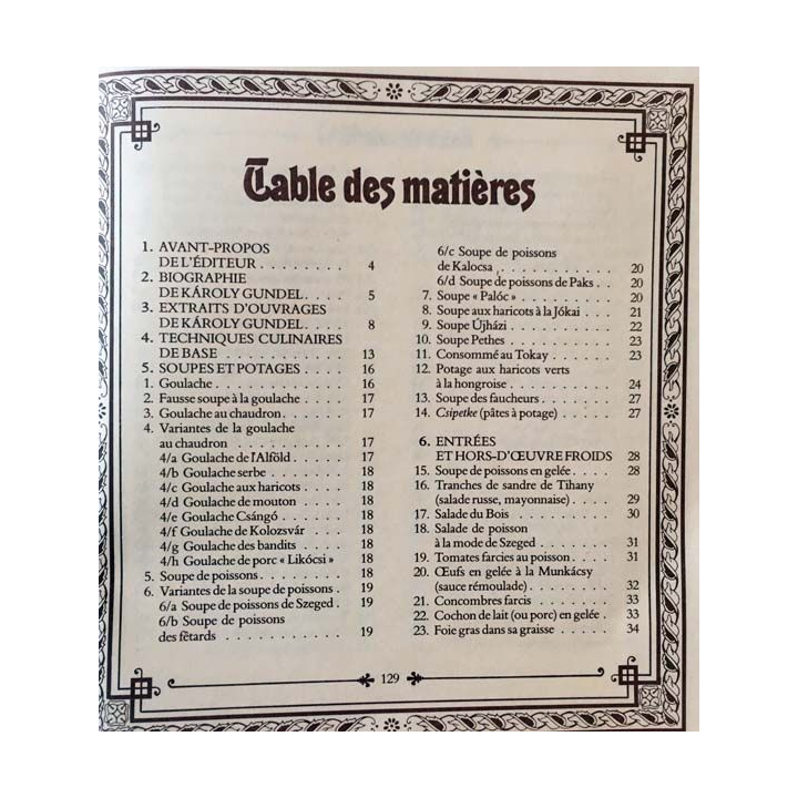 1. La cuisine hongroise de Karoly Gunde aux éditions Corvina
