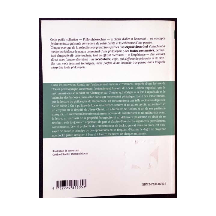 1. Locke de Jean-Pierre Cléro aux éditions Ellipses