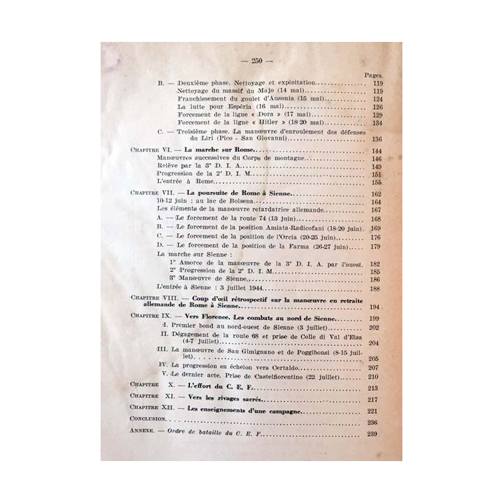 1. Le corps expéditionnaire Français - Dans la campagne d'Italie (1943-1944) de Colonel Goutard