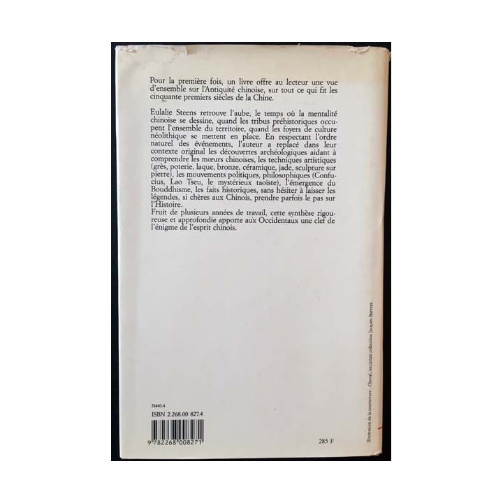 1. La Chine antique de Eulalie Steens aux éditions du Rocher