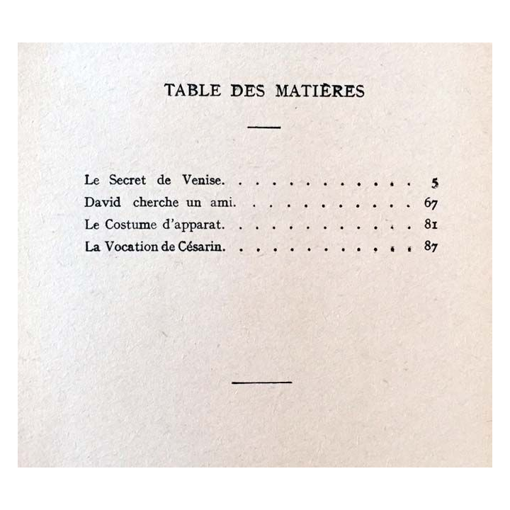 1. Le secret de Venise de J. Goublet aux éditions librairie Gedalge 1929