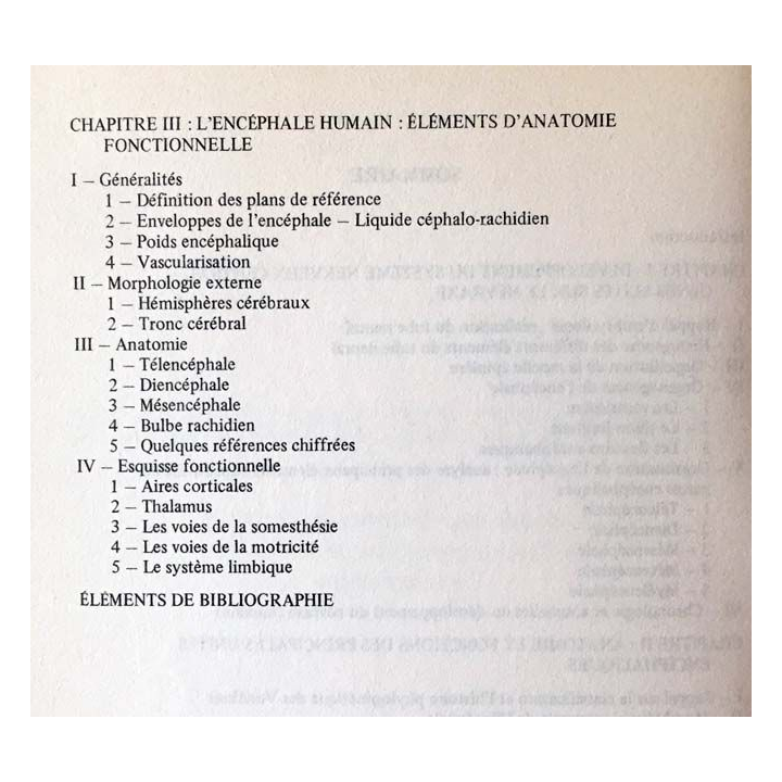 1. Éléments de neurologie à l'usage des étudiants du certificat de psychophysiologie de la maîtrise de psychologie