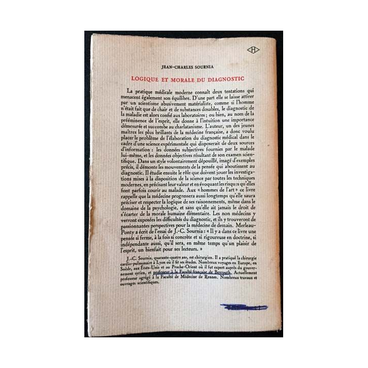 1. Logique et morale du diagnostic de Jean-Charles Sournia aux éditions Gallimard